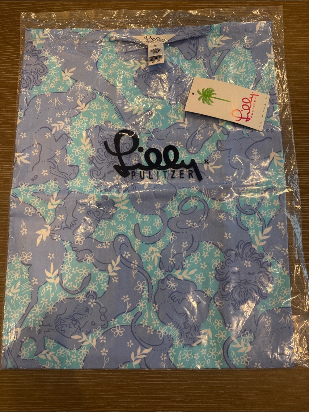 Lilly Pulitzer Light Blue Safari Print Pillow Case